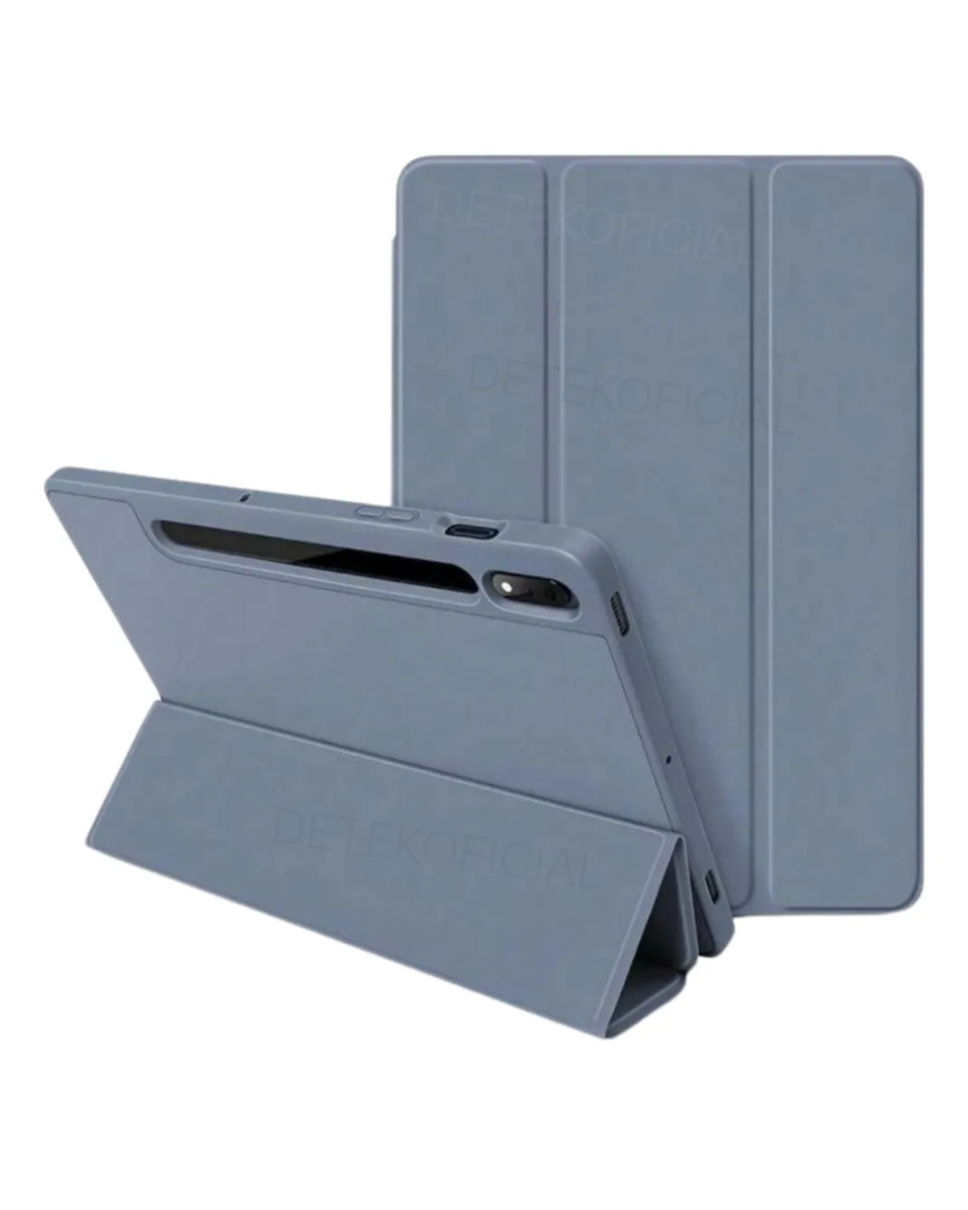 FUNDA SMART COVER PARA SAMSUNG S10 PLUS 12.4' - GRIS AZULADO - 1