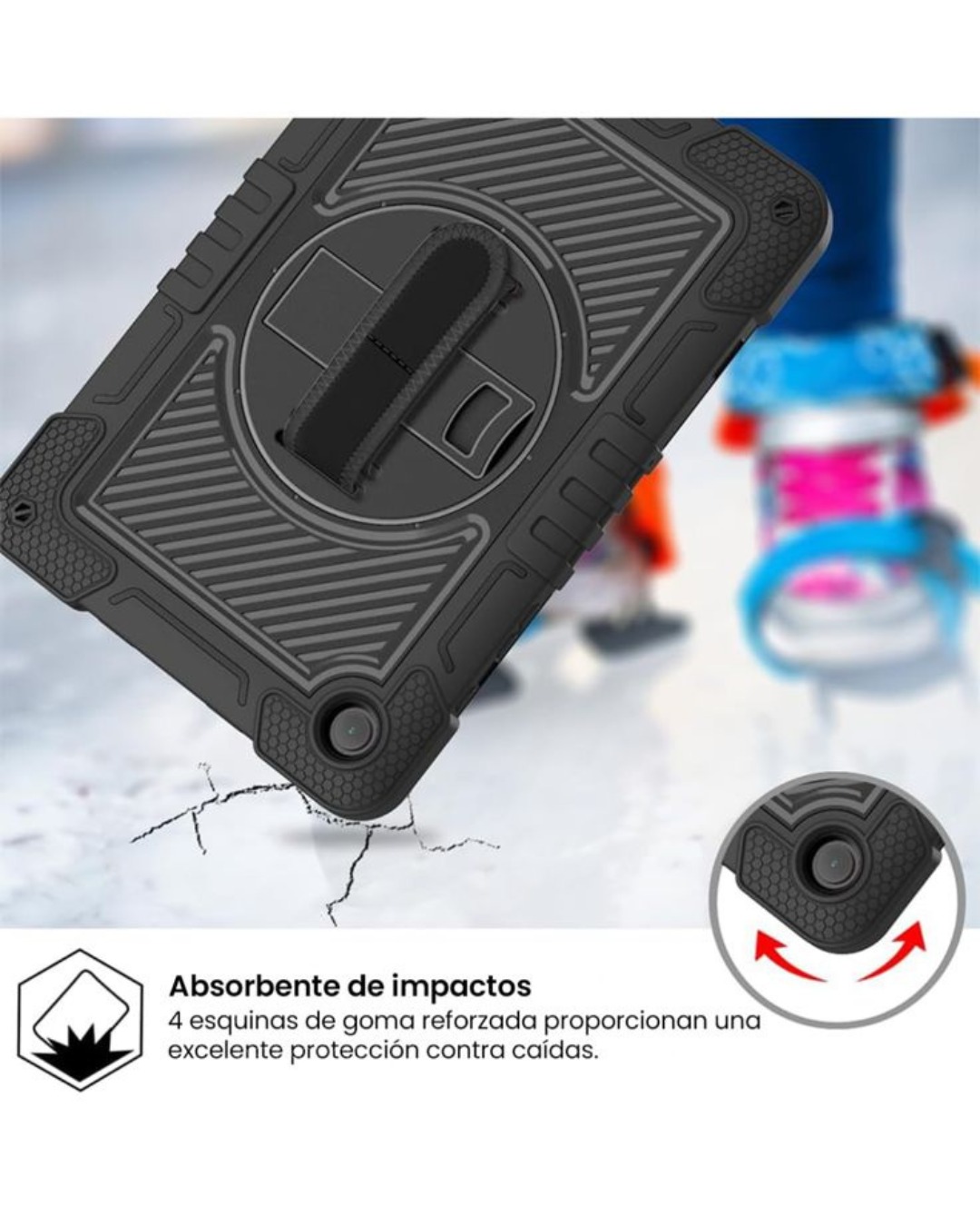 FUNDA ANTIGOLPES ARMADURA PARA SAMSUNG TAB A9 8.7 + CORREA - 2