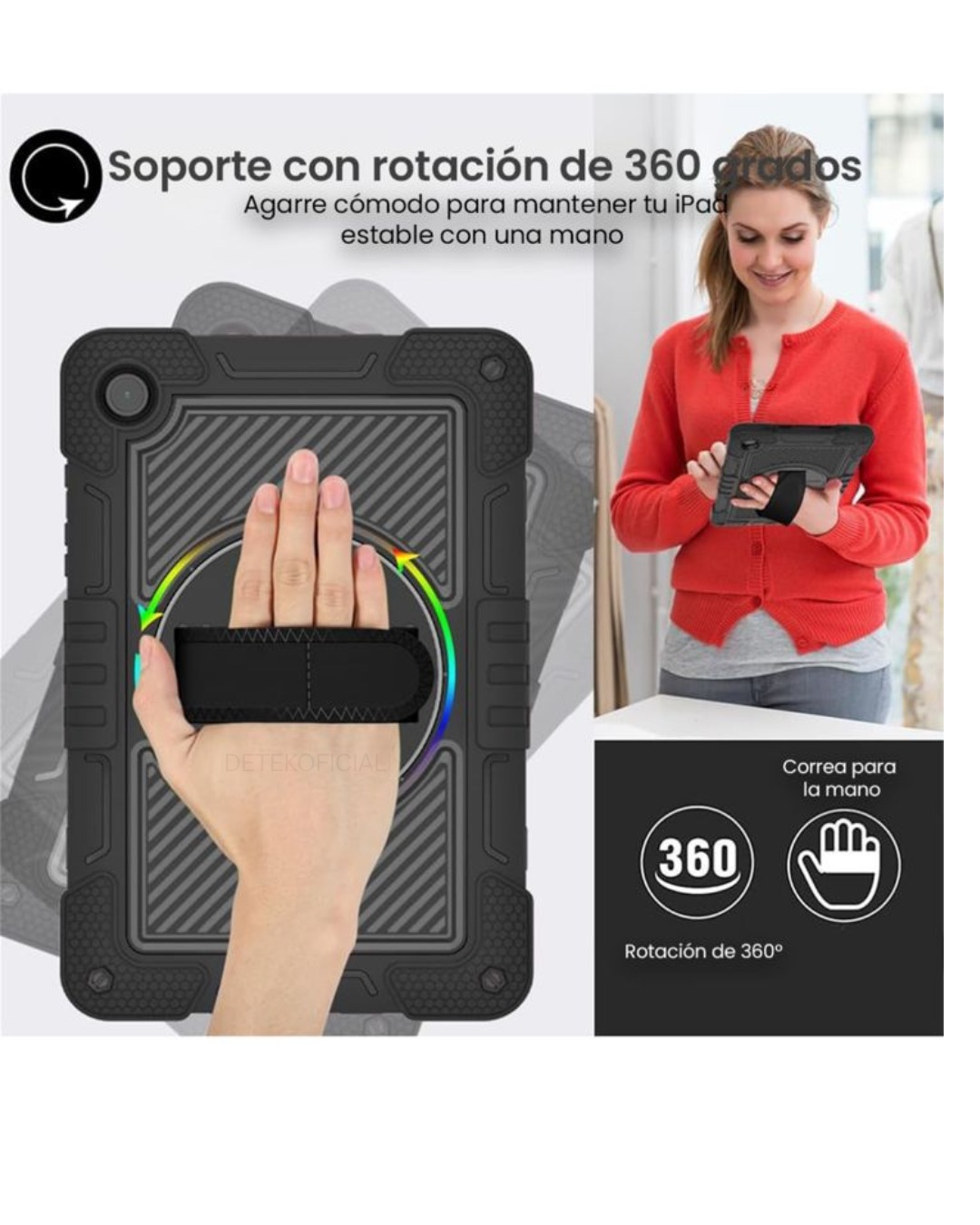 FUNDA ANTIGOLPES ARMADURA PARA SAMSUNG TAB A9 8.7 + CORREA - 4