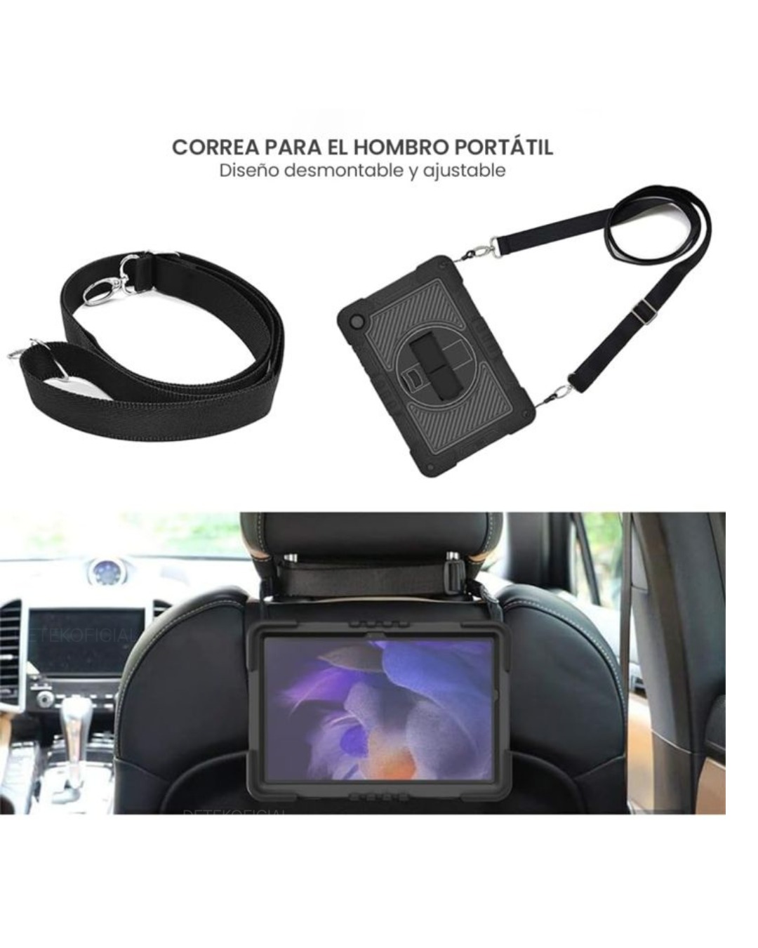 FUNDA ANTIGOLPES ARMADURA PARA SAMSUNG TAB A9 8.7 + CORREA - 5