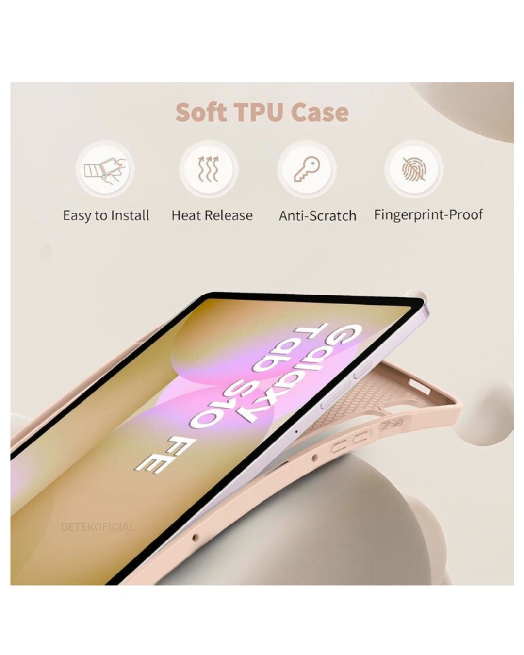 FUNDA SMART COVER PARA SAMSUNG S10 FE 10.9 - ROSA PALO - 3