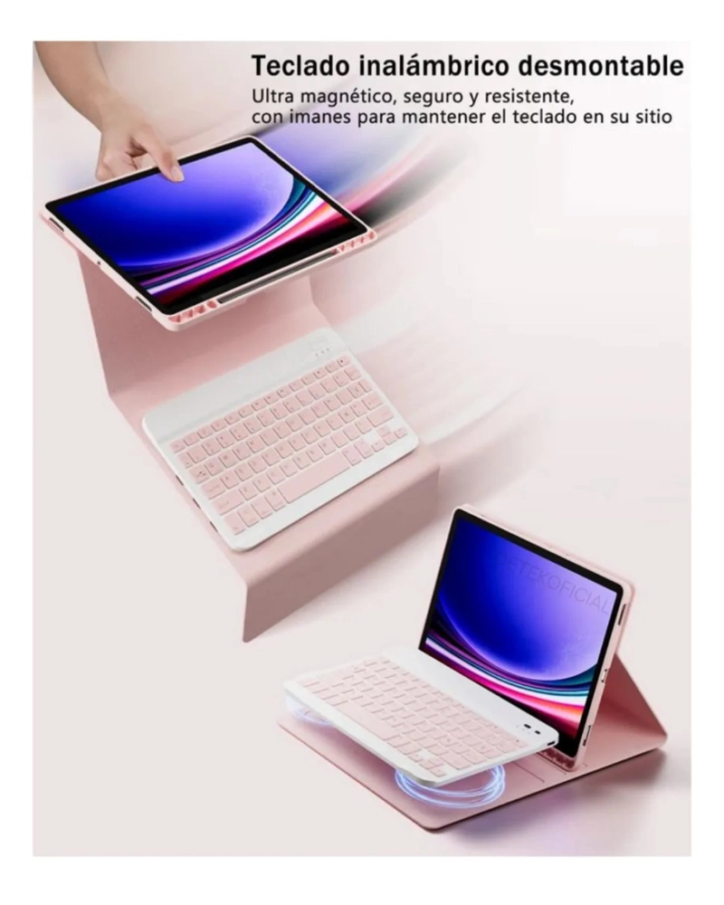 FUNDA CON TECLADO BLUETOOTH PARA IPAD MINI 7 -  NEGRO - 4