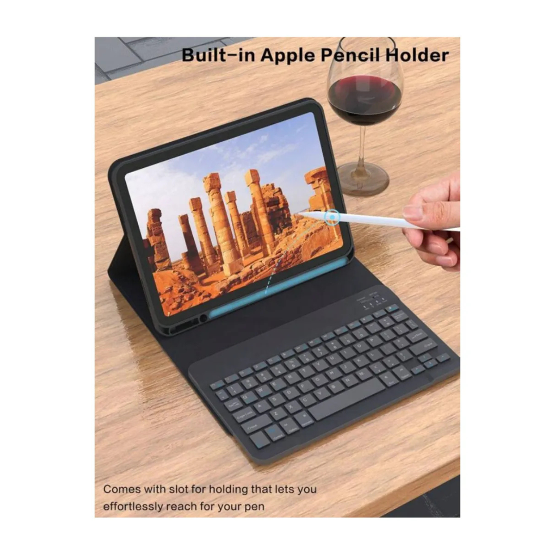 FUNDA CON TECLADO BLUETOOTH PARA IPAD MINI 6 - ROSADO - 3