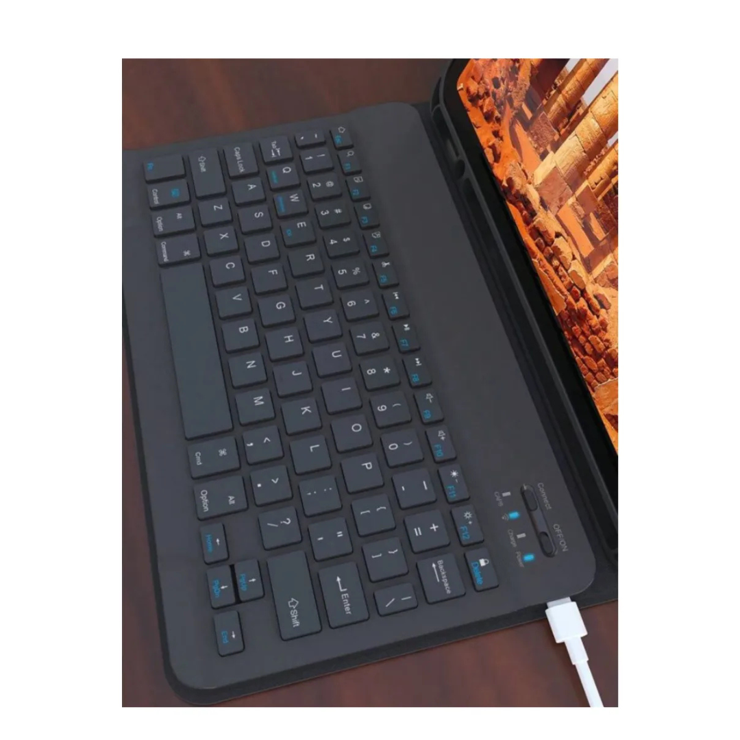 FUNDA CON TECLADO BLUETOOTH PARA IPAD MINI 6 - ROSADO - 6