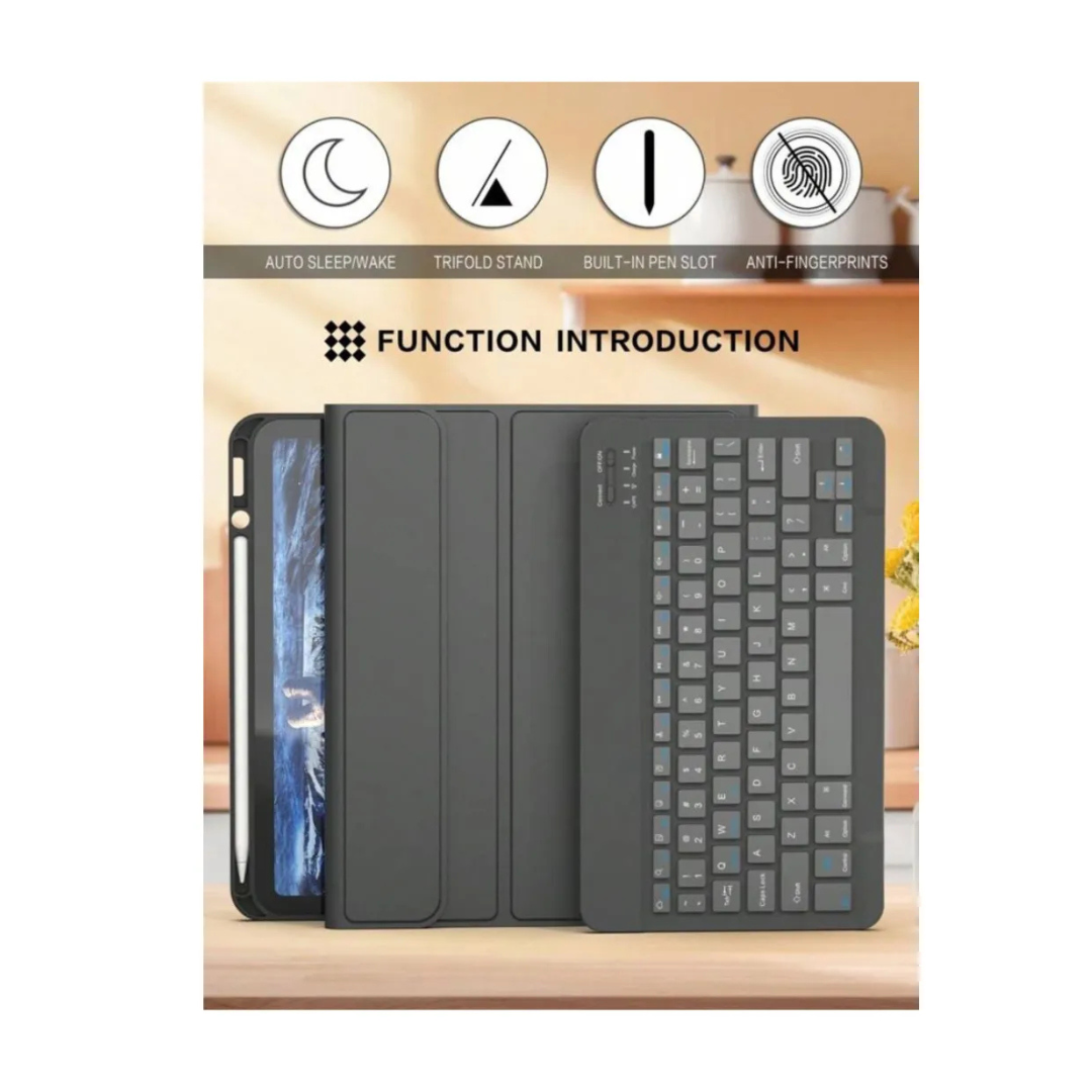 FUNDA CON TECLADO BLUETOOTH PARA IPAD MINI 6 - ROSADO - 7