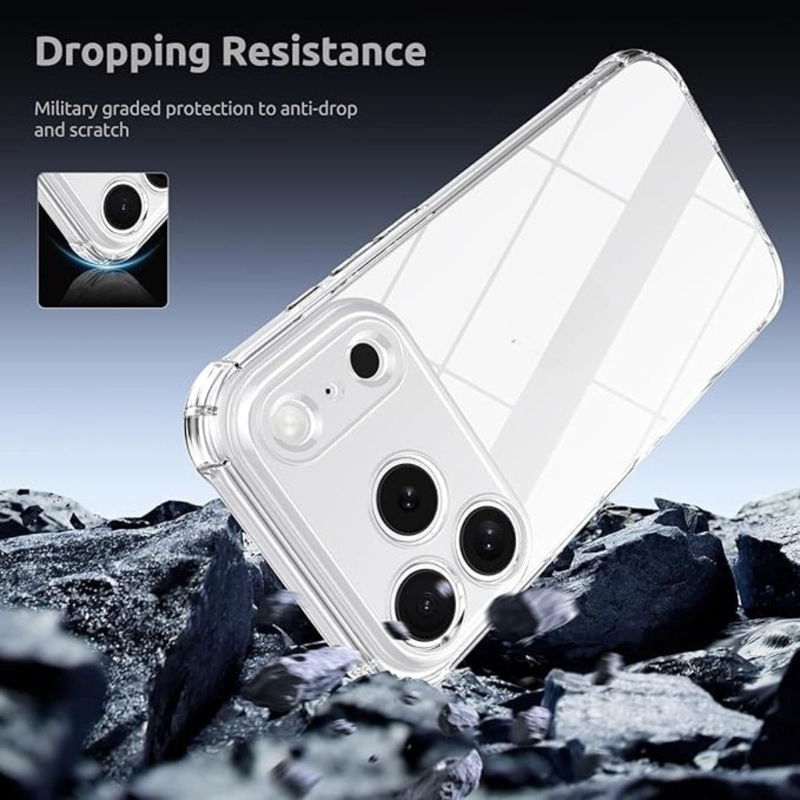 CARCASA TRANSPARENTE REFORZADO PARA IPHONE 17 PRO MAX - 3