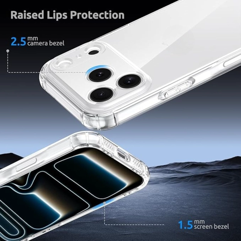 CARCASA TRANSPARENTE REFORZADO PARA IPHONE 17 PRO MAX - 4