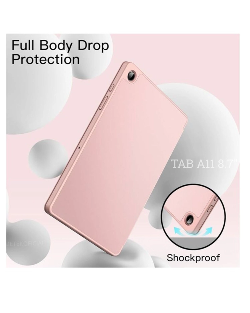 FUNDA SMART COVER PARA TABLET SAMSUNG GALAXY TAB A11 8.7' - ROSADO - 3