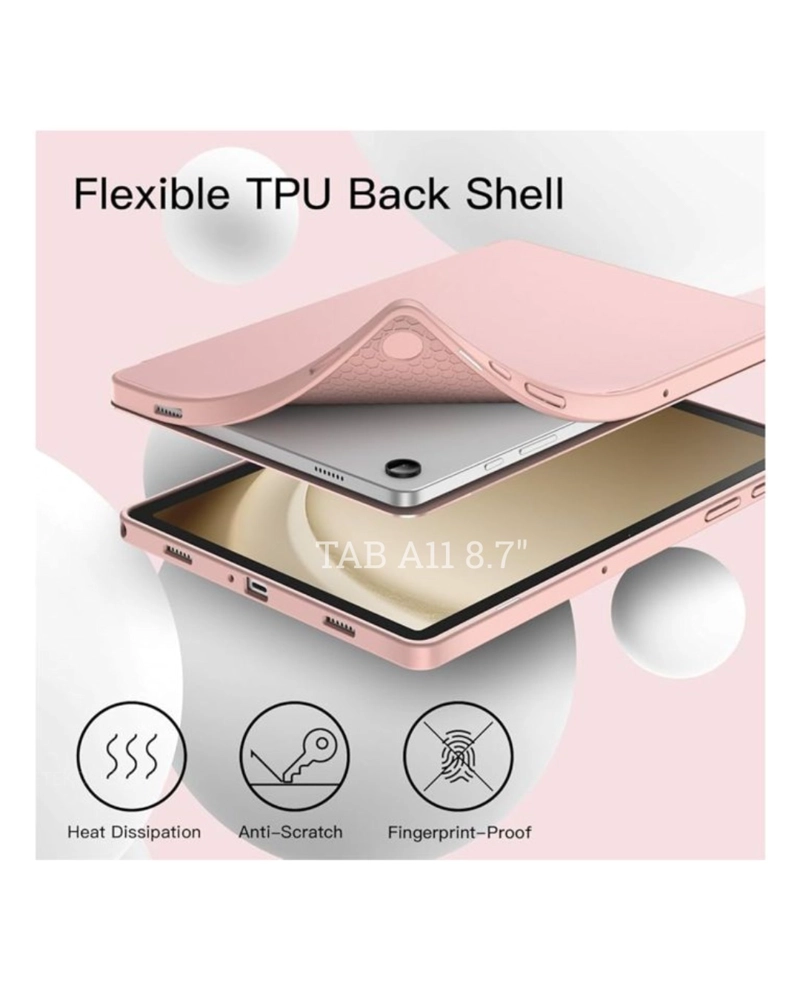 FUNDA SMART COVER PARA TABLET SAMSUNG GALAXY TAB A11 8.7' - ROSADO - 4