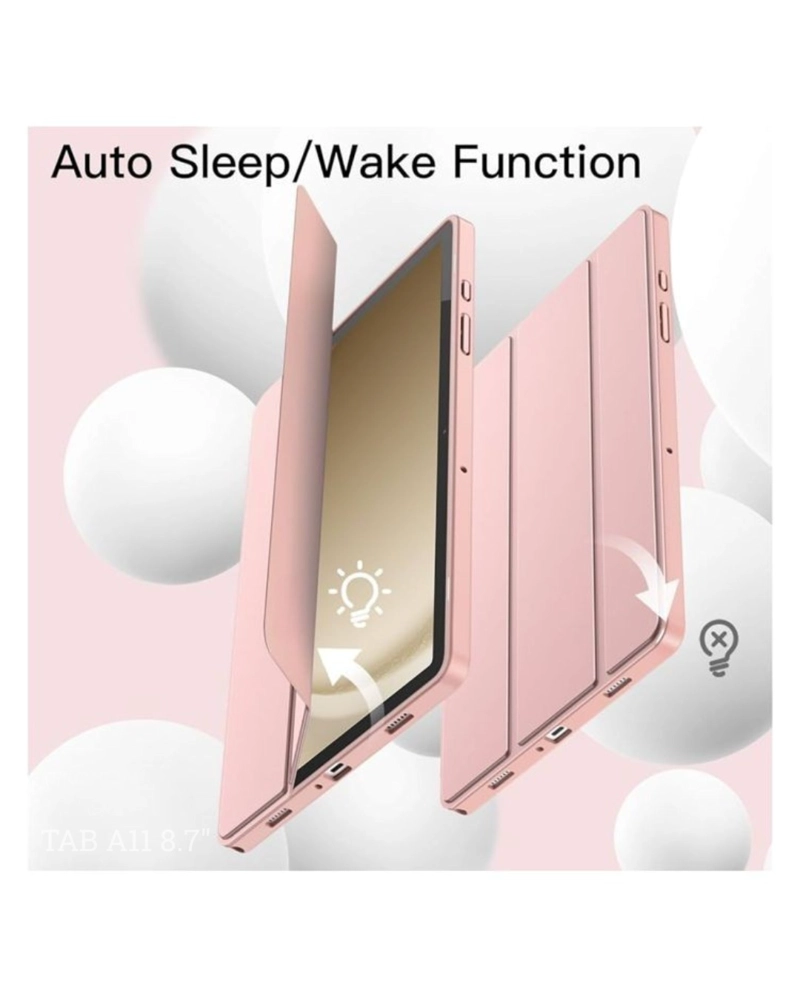 FUNDA SMART COVER PARA TABLET SAMSUNG GALAXY TAB A11 8.7' - ROSADO - 6
