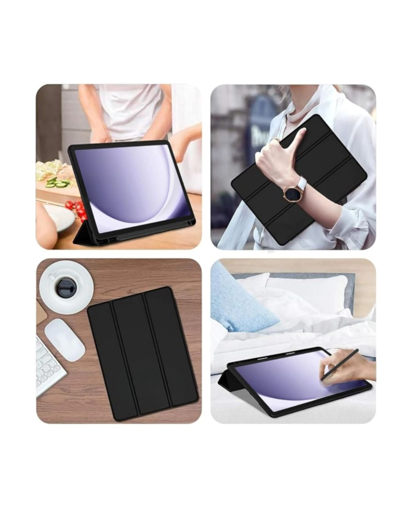 FUNDA SMART COVER PARA SAMSUNG TAB A11+ PLUS 11' X230 - NEGRO - 5