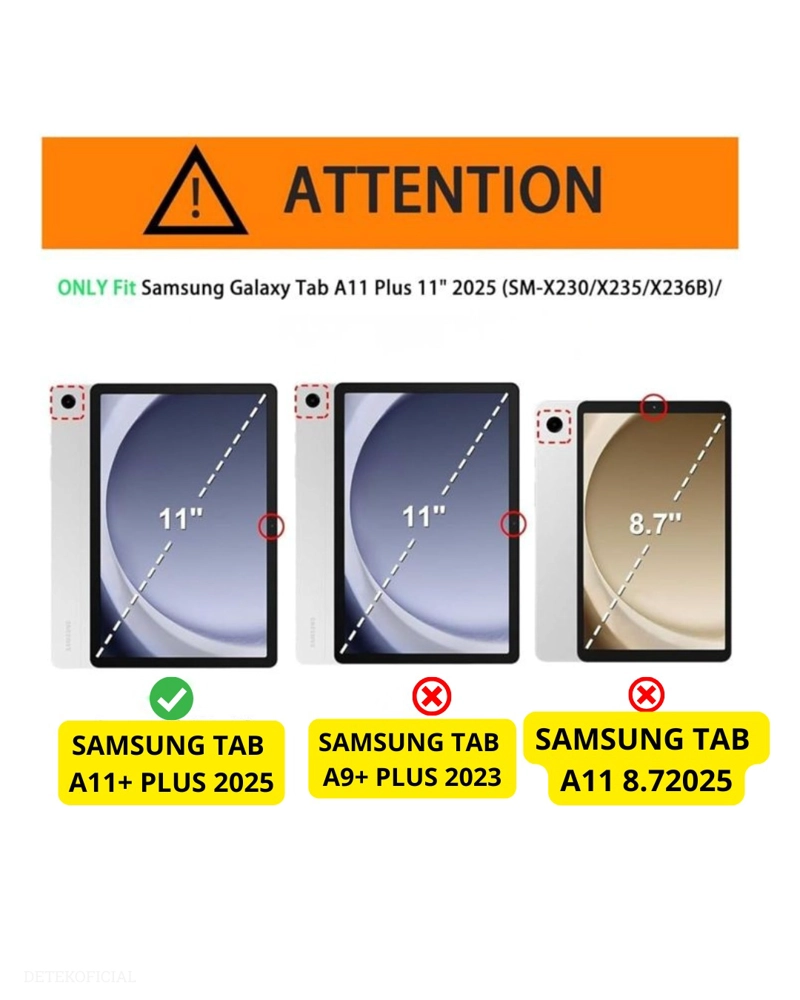FUNDA SMART COVE PARA TABLET SAMSUNG A11+ PLUS (2025) - NEGRO - 2