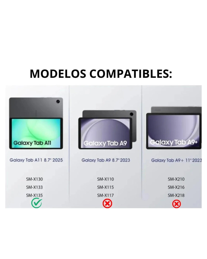 FUNDA 360 GIRATORIA PARA TABLET SAMSUNG A11 8.7' (2025)  - NEGRO - 2