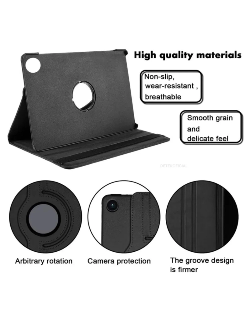 FUNDA 360 GIRATORIA PARA TABLET SAMSUNG A11 8.7' (2025)  - NEGRO - 3