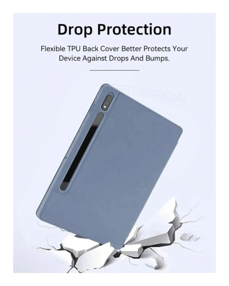 FUNDA SMART COVER PARA SAMSUNG S10 PLUS 12.4' - GRIS AZULADO - 3