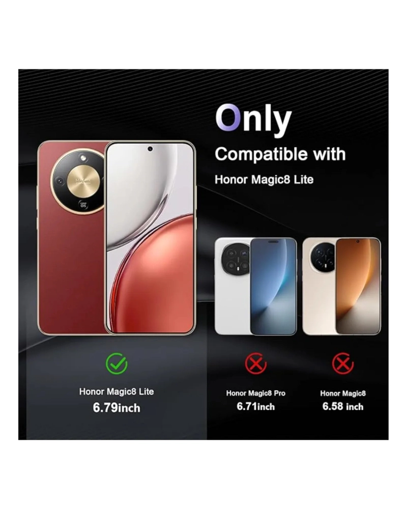 CARCASA TRANSPARENTE REFORZADA PARA HONOR MAGIC 8 LITE - 2