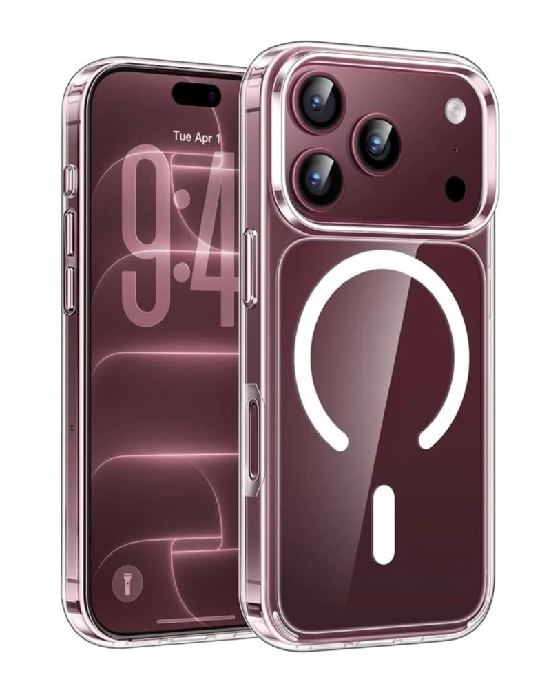 CARCASA MAGNE TICA MAGSAFE TRANSPARENTE PARA IPHONE 18 PRO MAX - 1