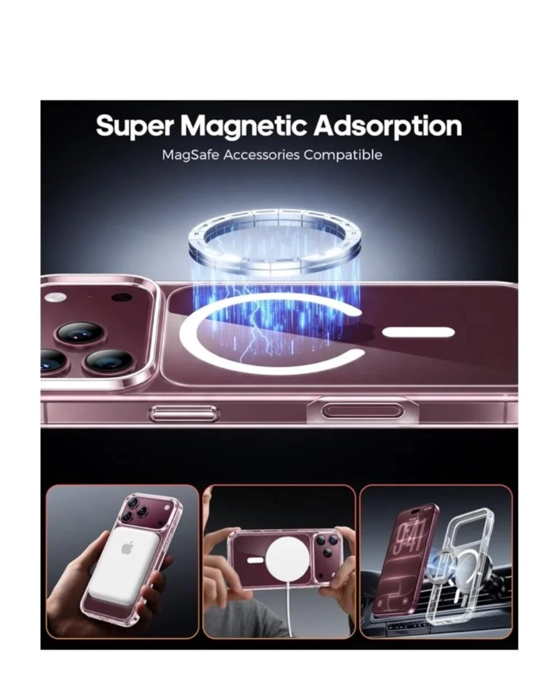 CARCASA MAGNE TICA MAGSAFE TRANSPARENTE PARA IPHONE 18 PRO MAX - 2