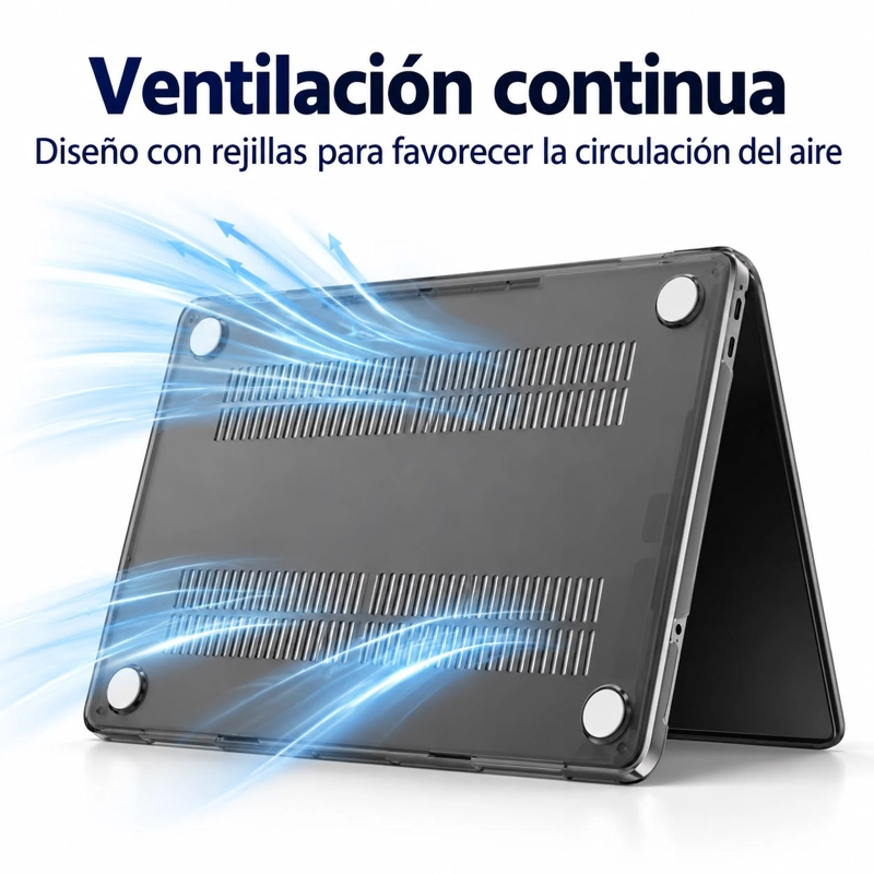 CARCASA PROTECTORA PARA MACBOOK NEO 13 2026 A3404 TRANSPARENTE - 3
