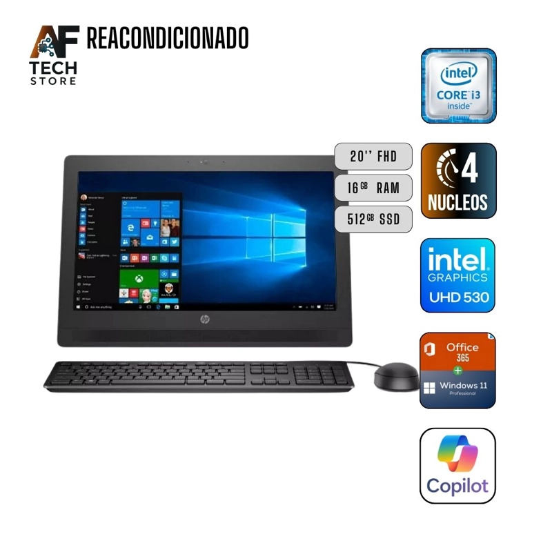 AIO HP 400 G2 I3 6TH 16GB 512GB - WIN11+OFFICE - REACONDICIONADO PROFESIONAL