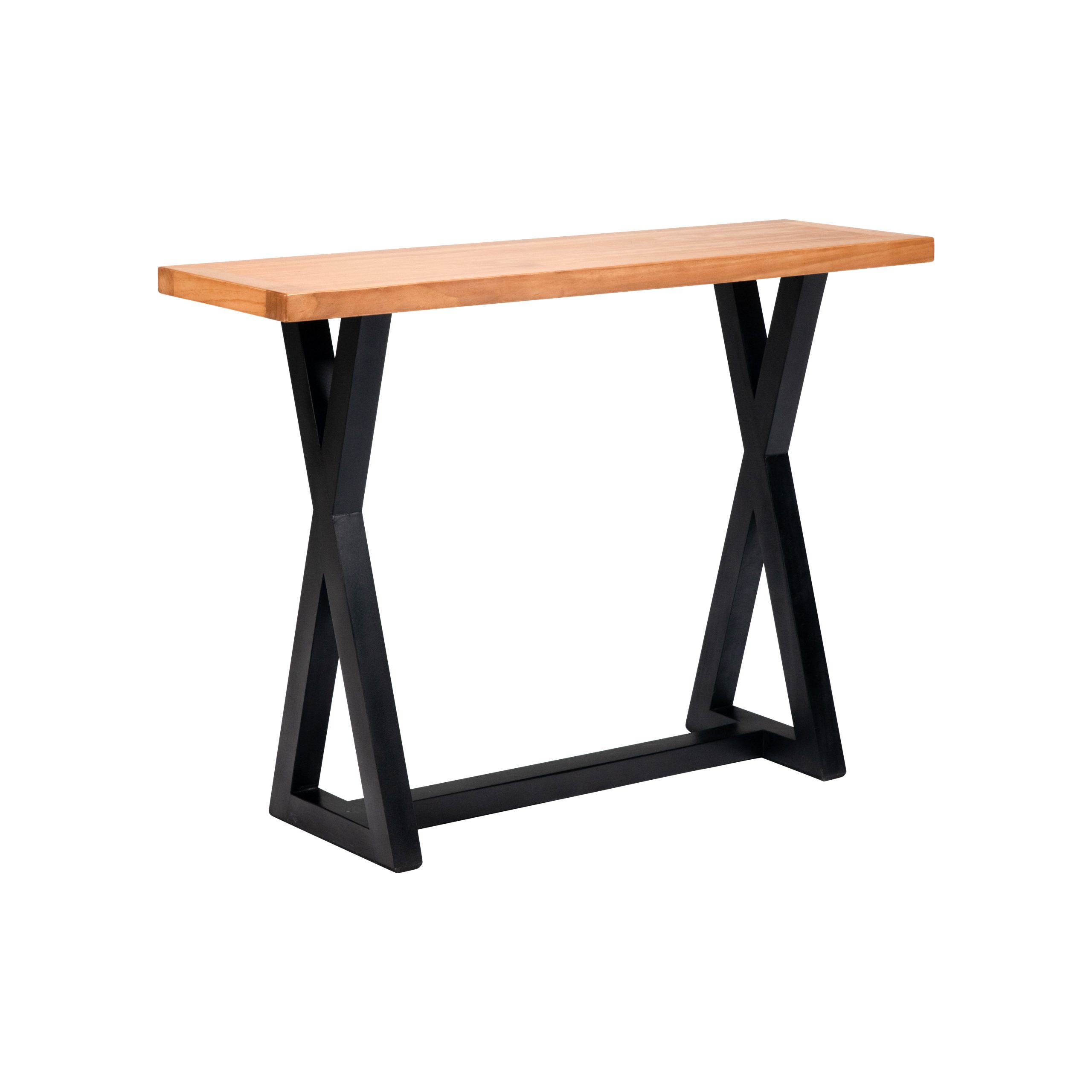MESA MUEBLES NUEVALINEA NICO ARRIMO MIEL NEGRO - 4