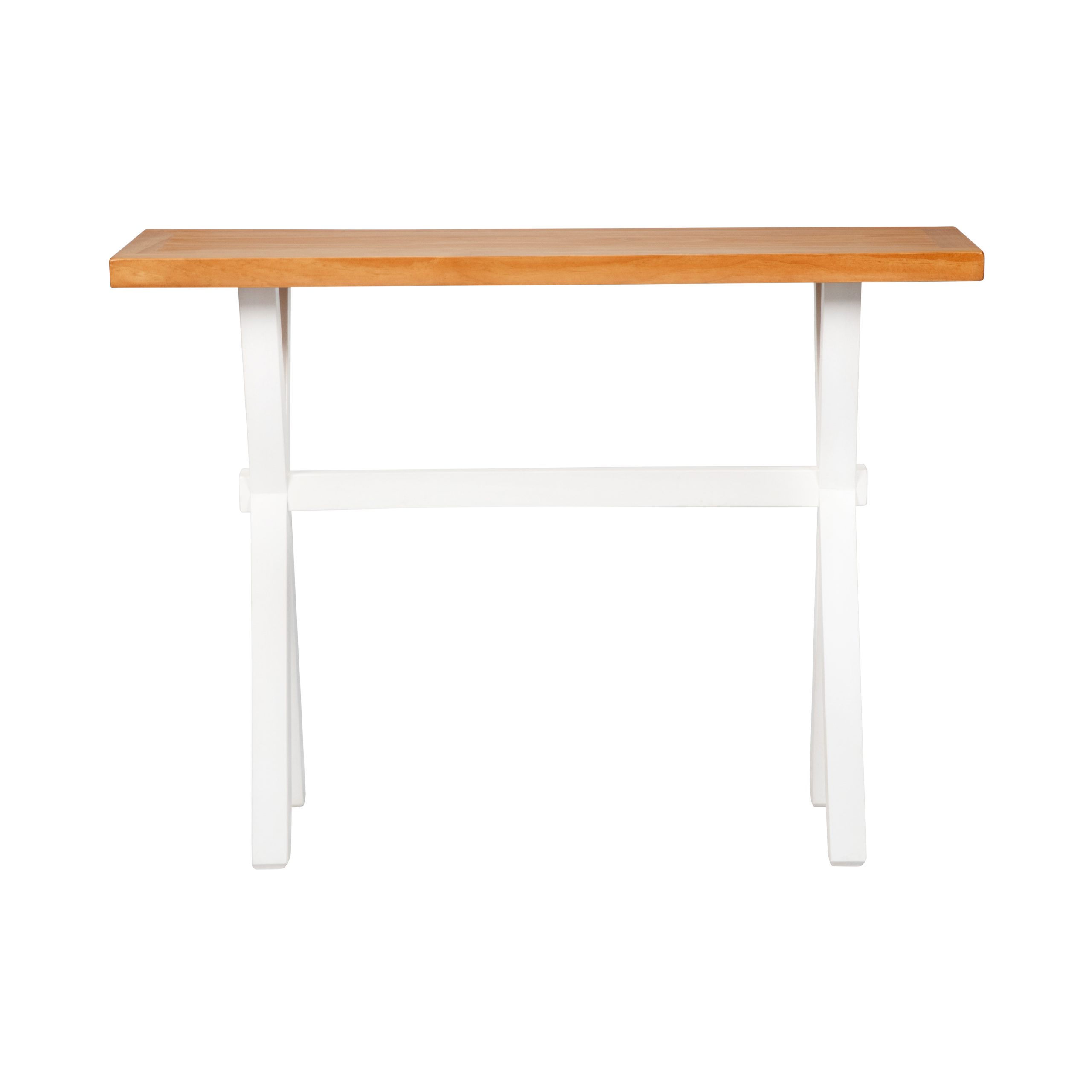 MESA MUEBLES NUEVALINEA EMI ARRIMO MIEL BLANCO - 2