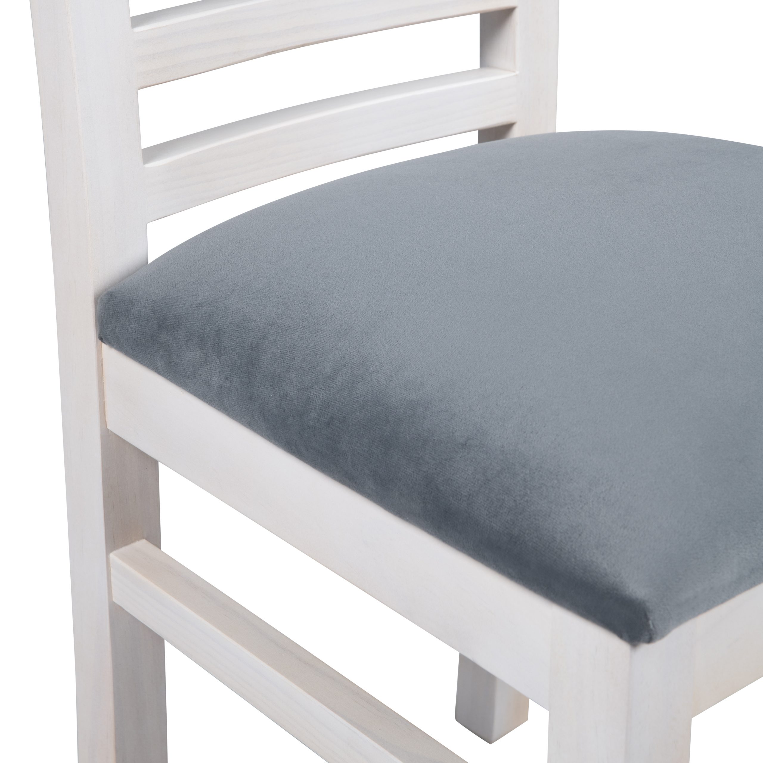 SILLA MUEBLES NUEVALINEA ESCALERA FELPA BLANCO - 2
