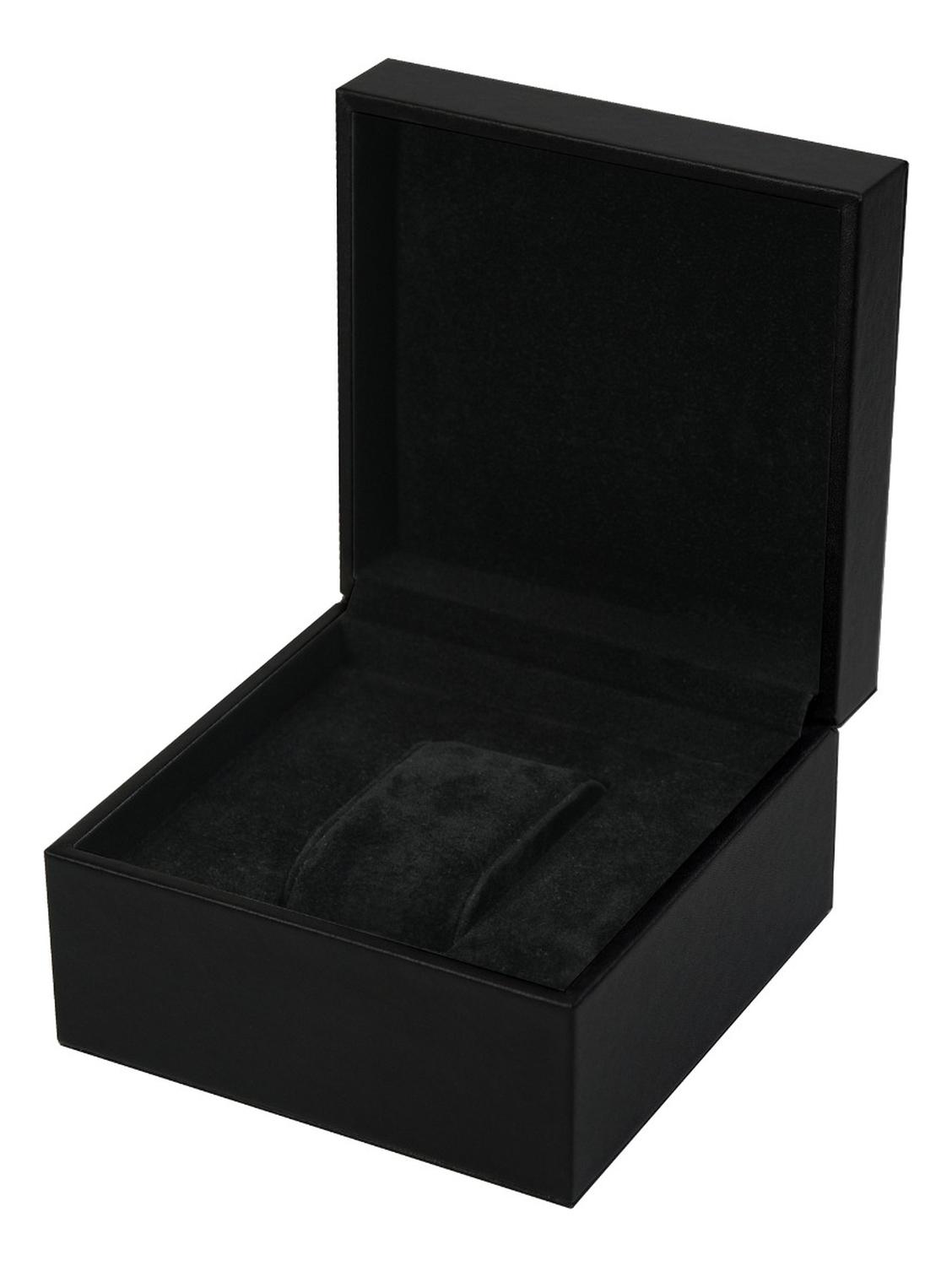 CAJA INDIVIDUAL RELOJES CUERO PU NEGRO - 1