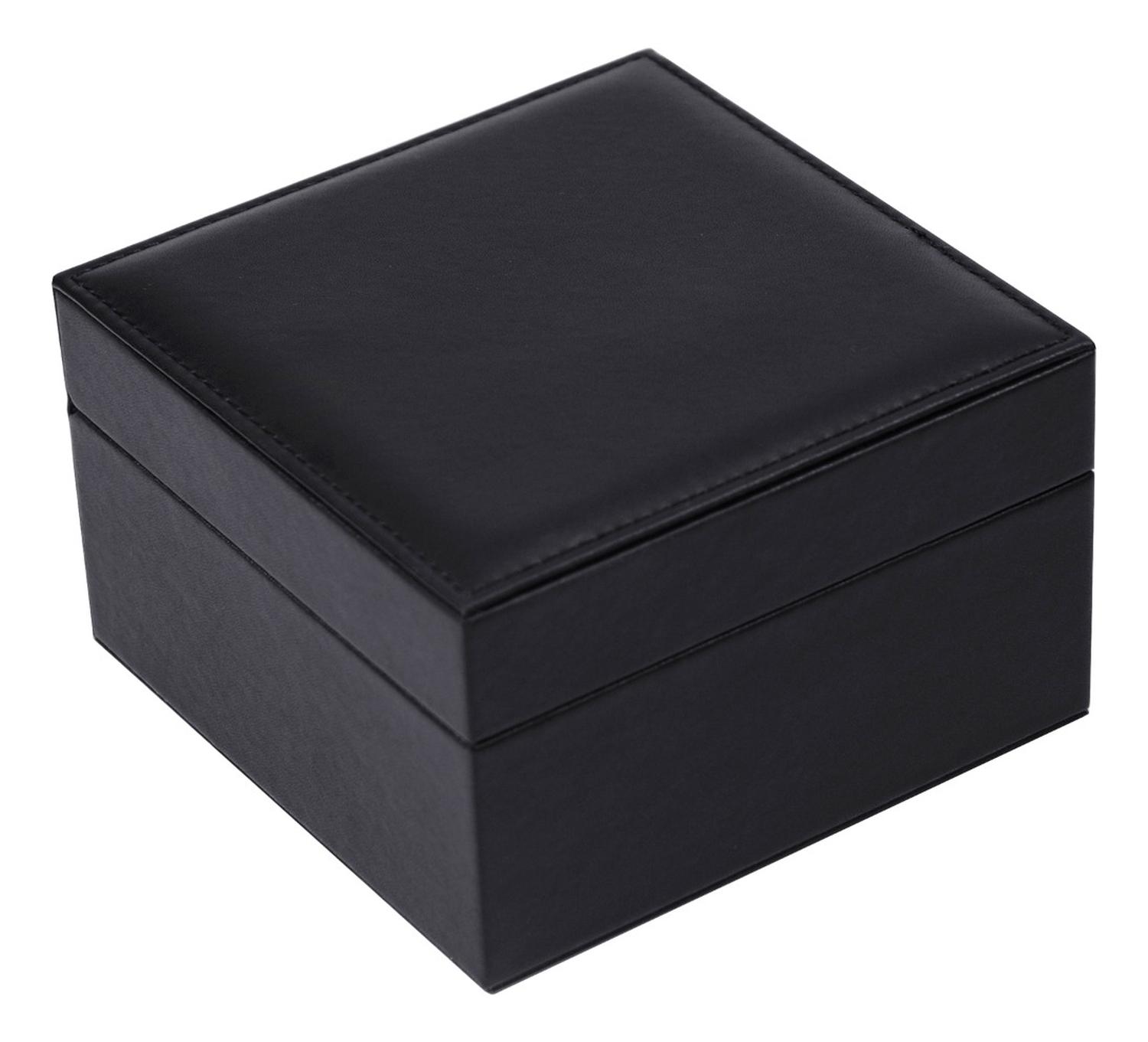 CAJA INDIVIDUAL RELOJES CUERO PU NEGRO - 3