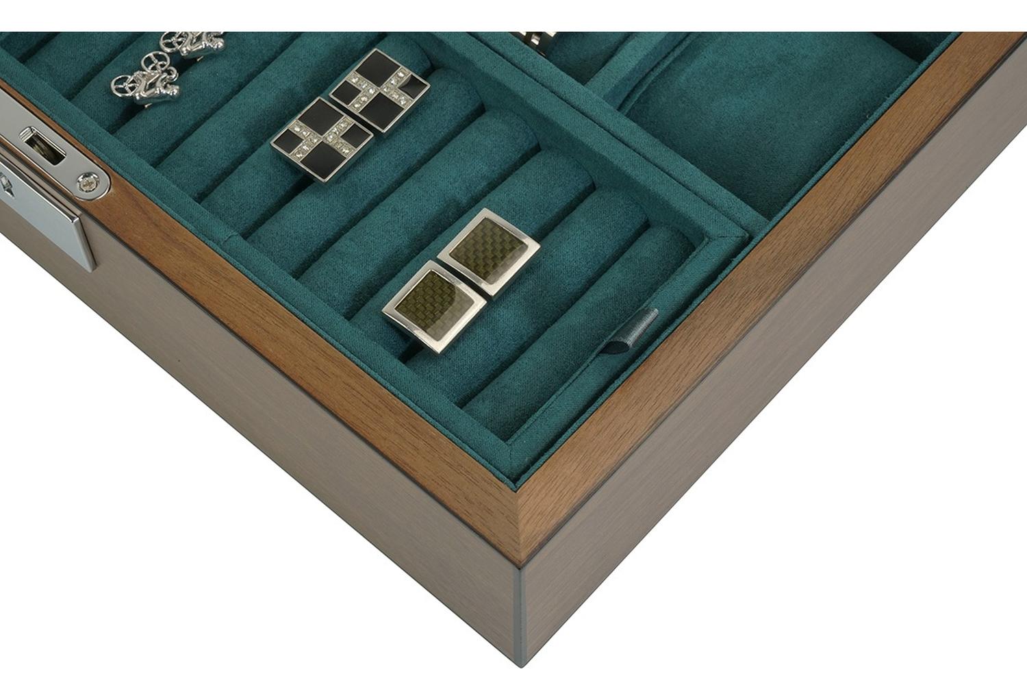 CAJA 10 RELOJES MADERA CHAPA DE ROBLE INTERIOR TERCIOPELO - 5