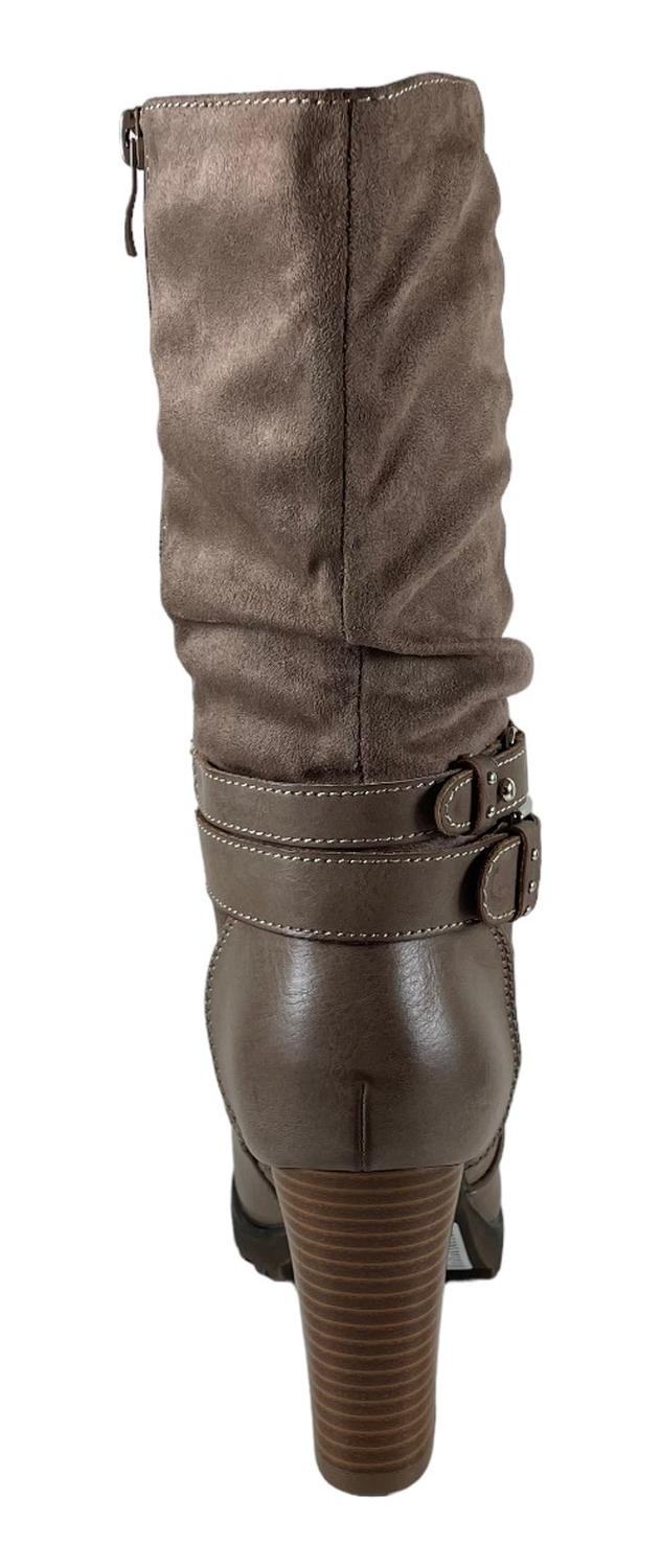 BOTÍN MUJER VIA UNO TAUPE FORRO TEXTIL LISO - 3