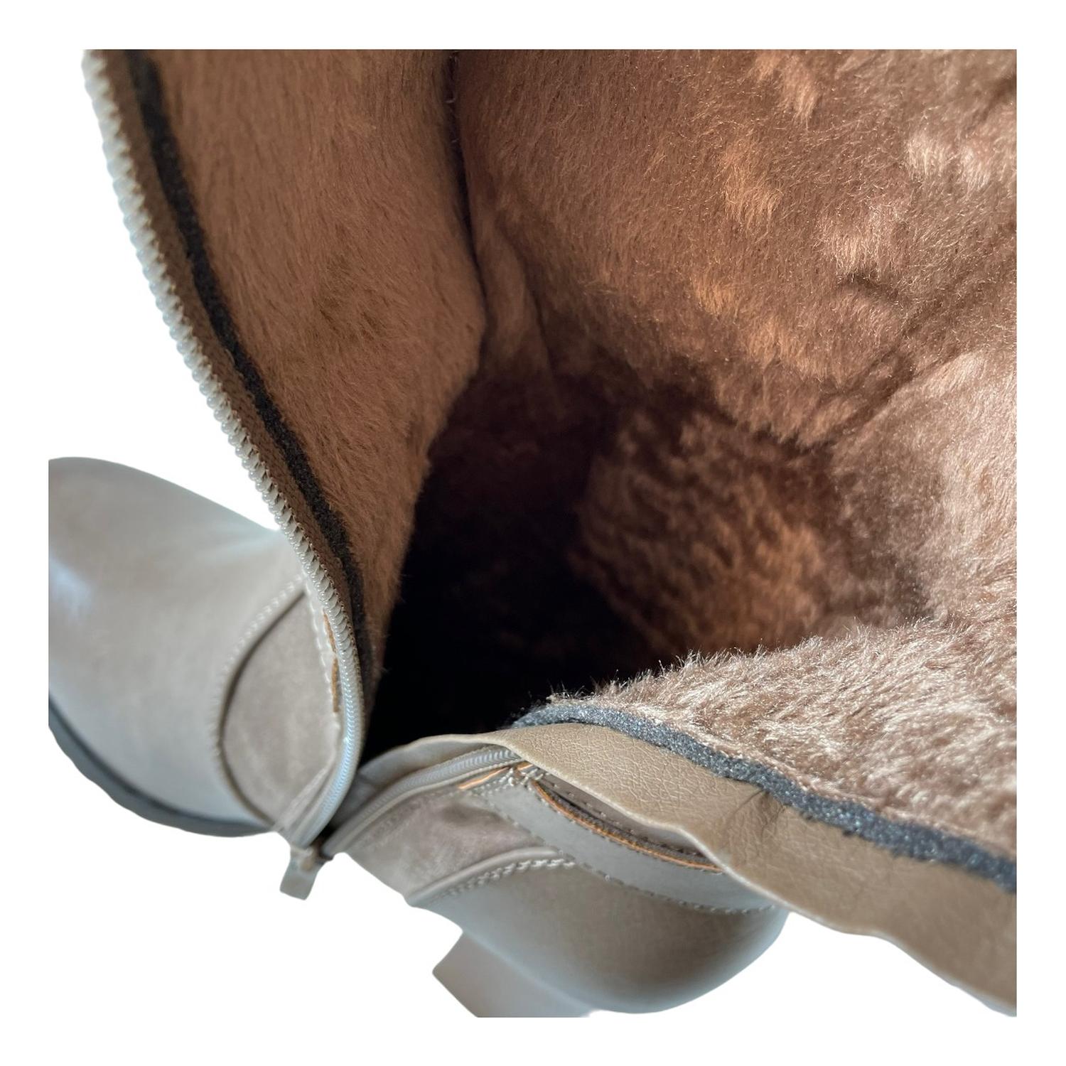 BOTÍN MUJER VIA UNO TAUPE FORRO TEXTIL LISO - 6