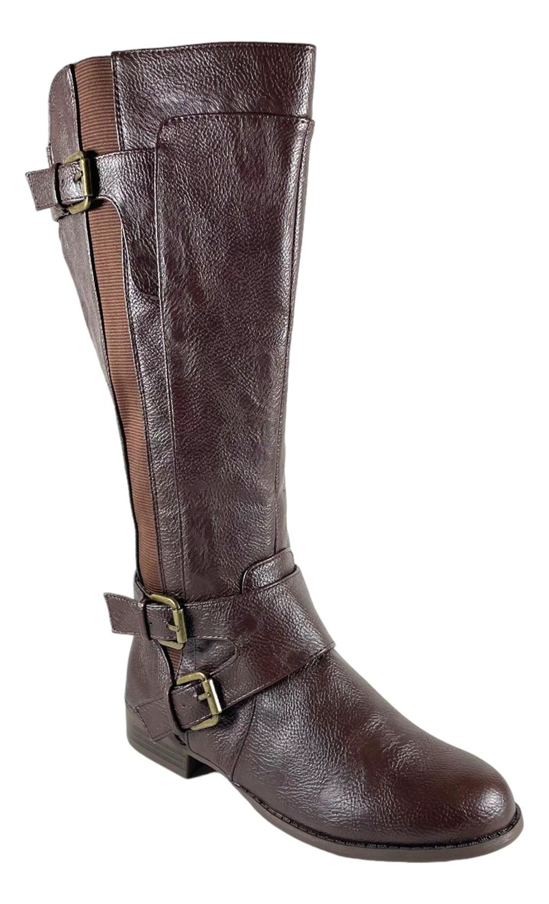 BOTAS MUJER LIFE STRIDE CAFÉ FALLON CUERO PU - 2