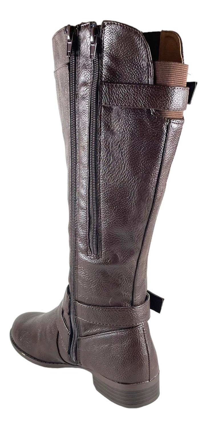 BOTAS MUJER LIFE STRIDE CAFÉ FALLON CUERO PU - 5