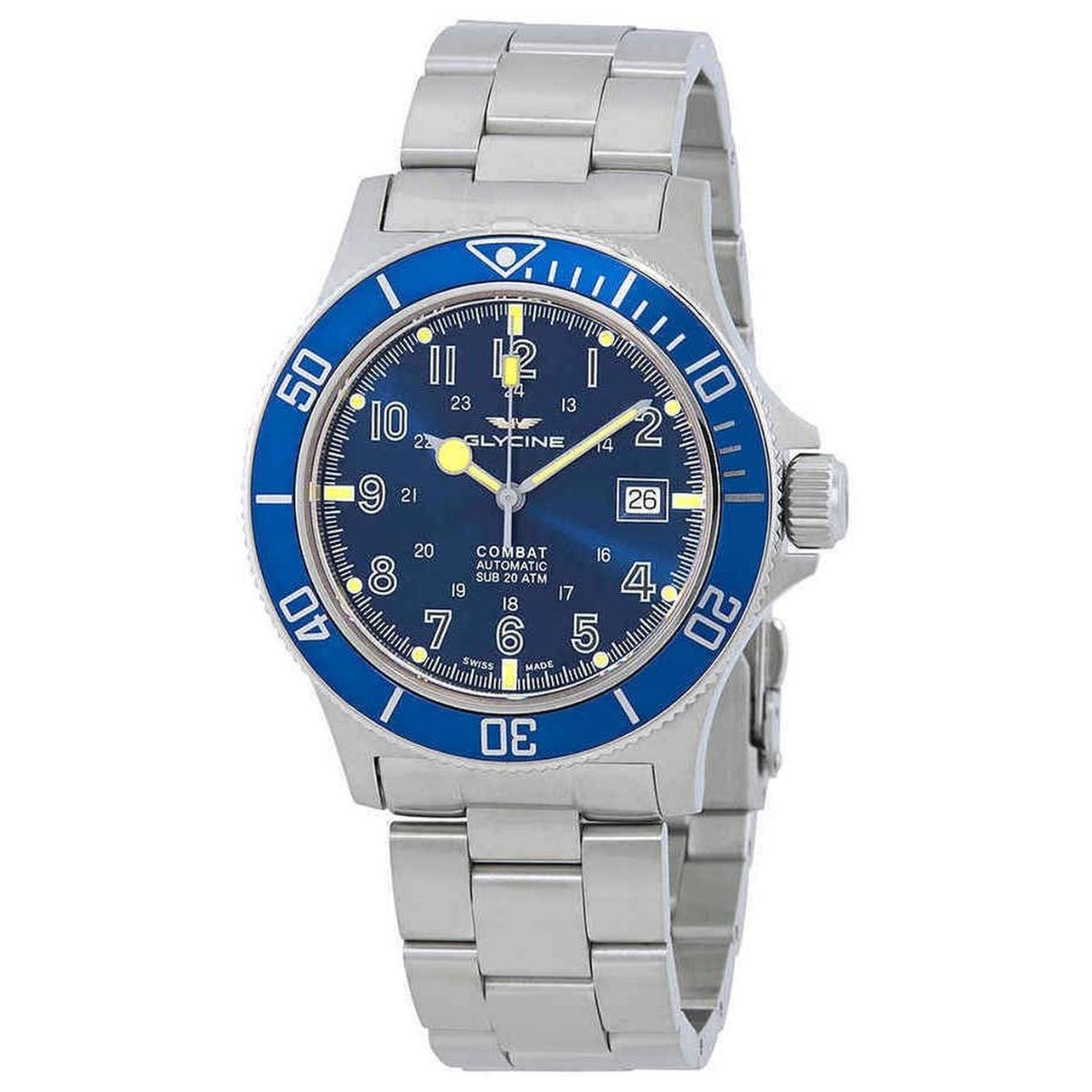 RELOJ DE PULSERA GLYCINE GL077 COMBAT SUB AZUL AUTOMATICO - 2