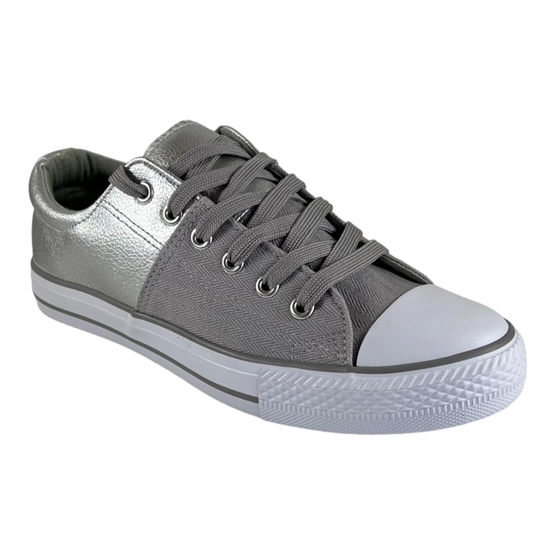 ZAPATILLAS MUJER PLATEADO SL162083 WISDOM LONA PLATEADA TIPO CONV - 1