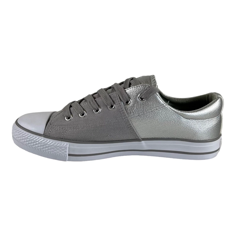 ZAPATILLAS MUJER PLATEADO SL162083 WISDOM LONA PLATEADA TIPO CONV - 4