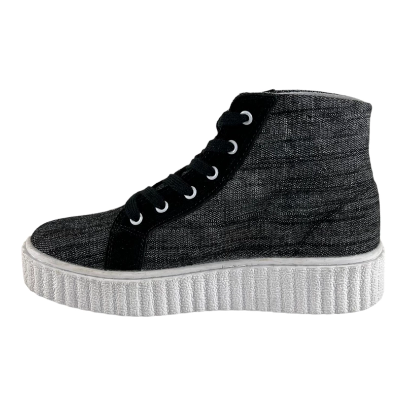 ZAPATILLAS MUJER GRIS W303 WISDOM LONA TIPO CONV - 4