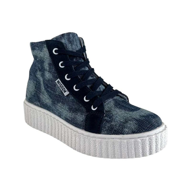 ZAPATILLAS MUJER AZUL W303AZ WISDOM LONA TIPO CONV FORMA - 6