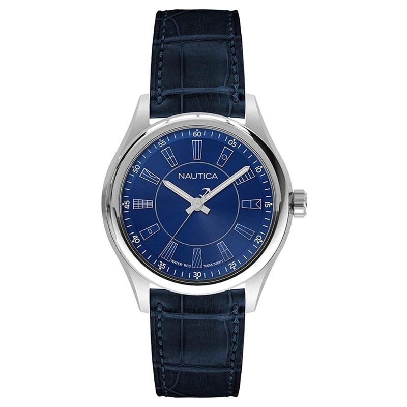 RELOJ DE PULSERA NAUTICA NAPBST002 HOMBRE ESFERA AZUL CORREA CUERO - 2