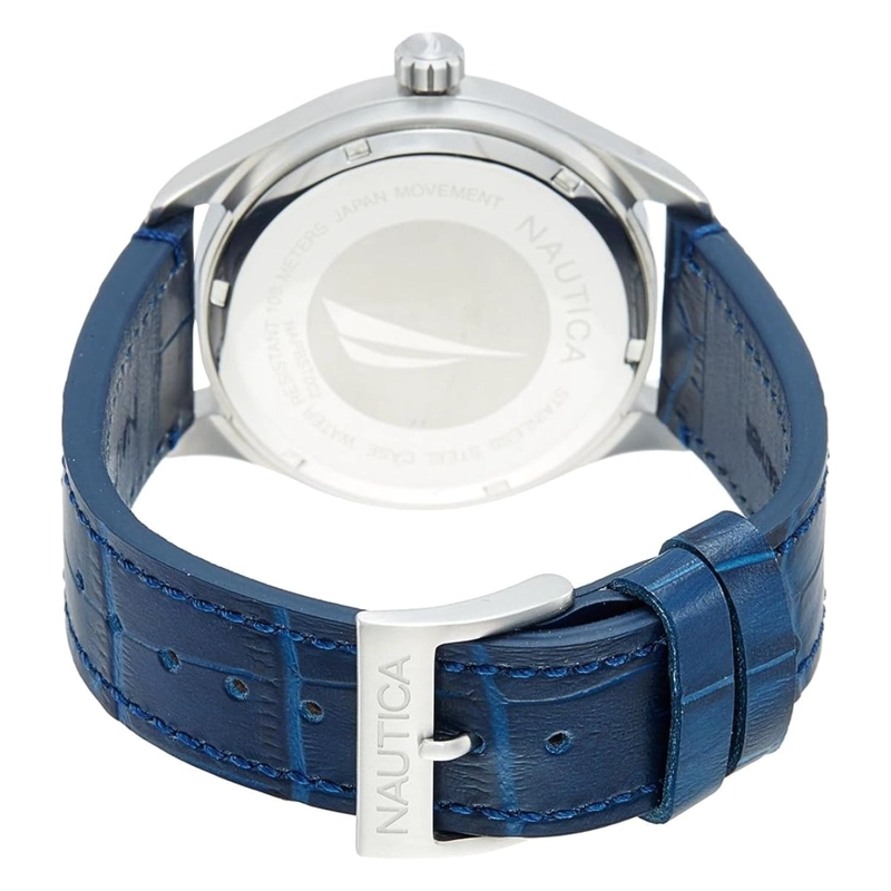 RELOJ DE PULSERA NAUTICA NAPBST002 HOMBRE ESFERA AZUL CORREA CUERO - 3