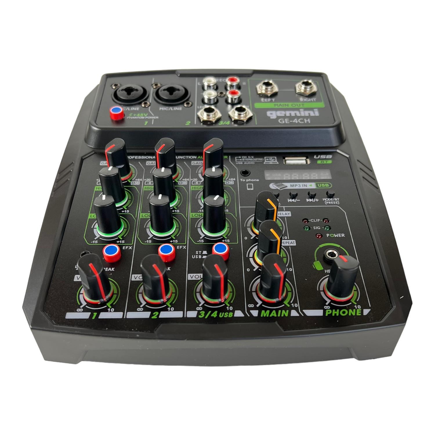 MEZCLADOR DE 4 CANALES GEMINI GE-4CH - 2