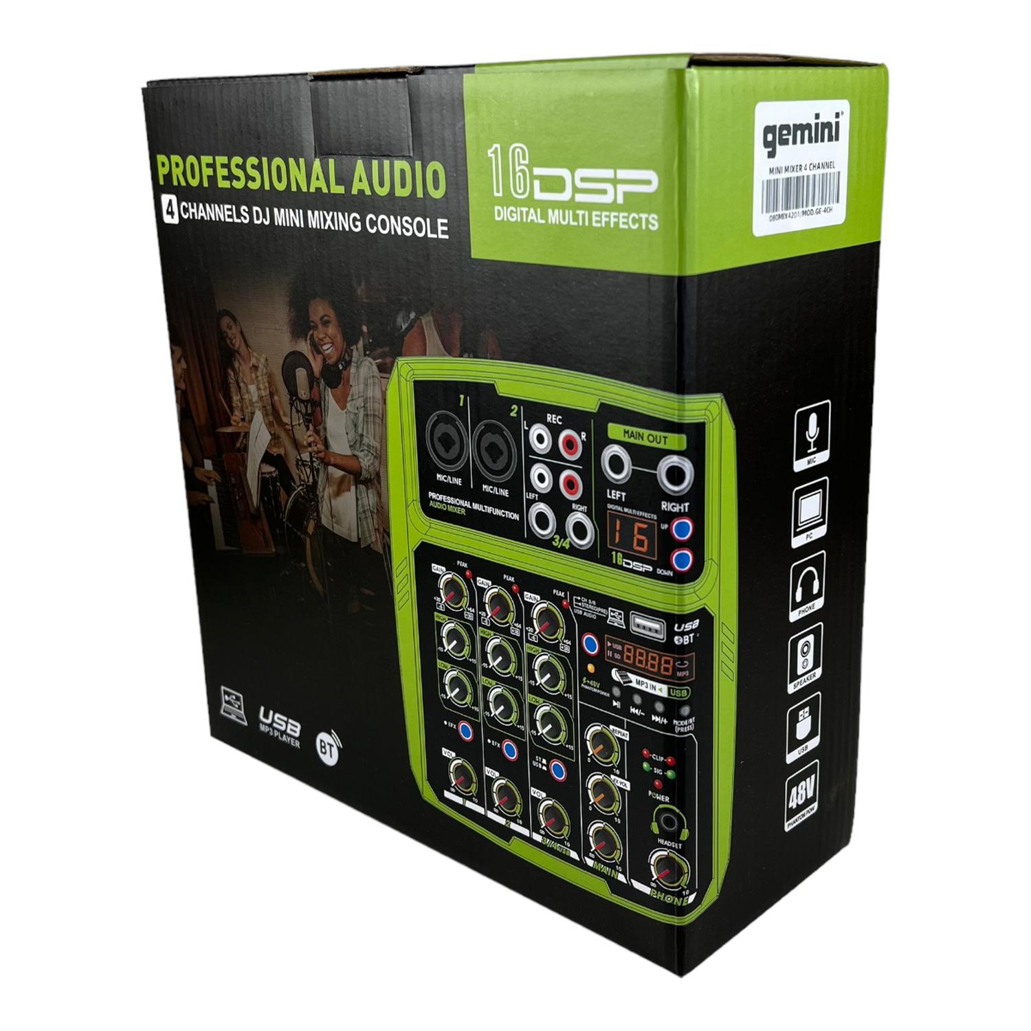 MEZCLADOR DE 4 CANALES GEMINI GE-4CH - 5