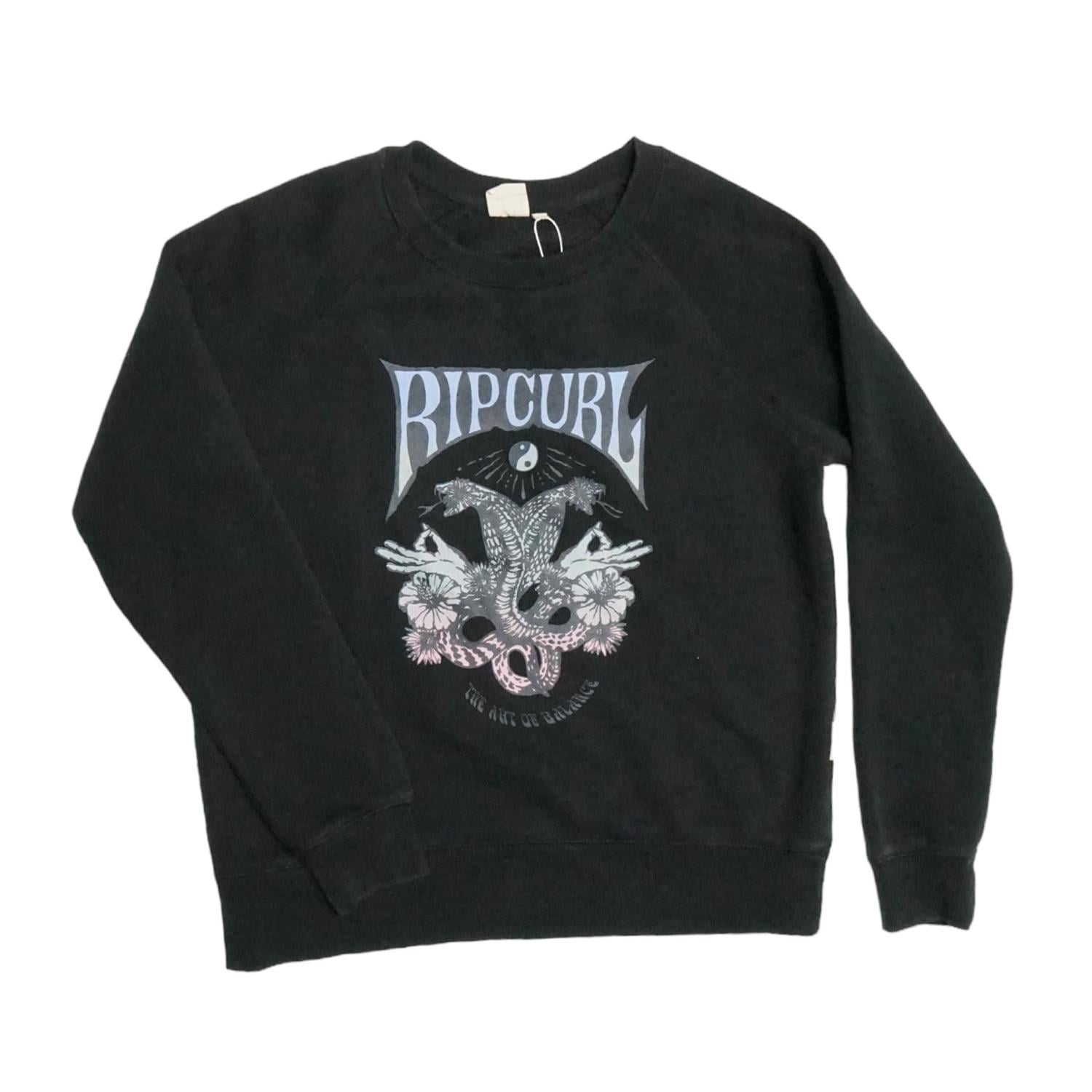 POLERON RIPCURL MUJER NEGRO ESTAMPADO SIN GORRO - 1