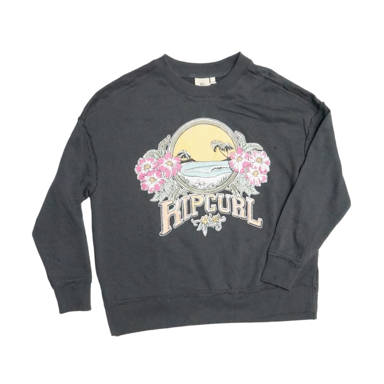 POLERON RIPCURL MUJER GRIS ESTAMPADO AMARILLO - 1