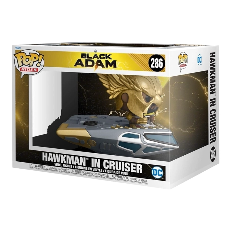FIGURA COLECCIONABLE FUNKO BLANCO POP BLACK ADAM - HAWKMAN IN CRUISER - 1