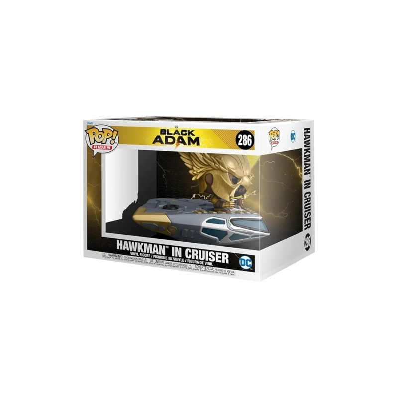 FIGURA COLECCIONABLE FUNKO BLANCO POP BLACK ADAM - HAWKMAN IN CRUISER - 2