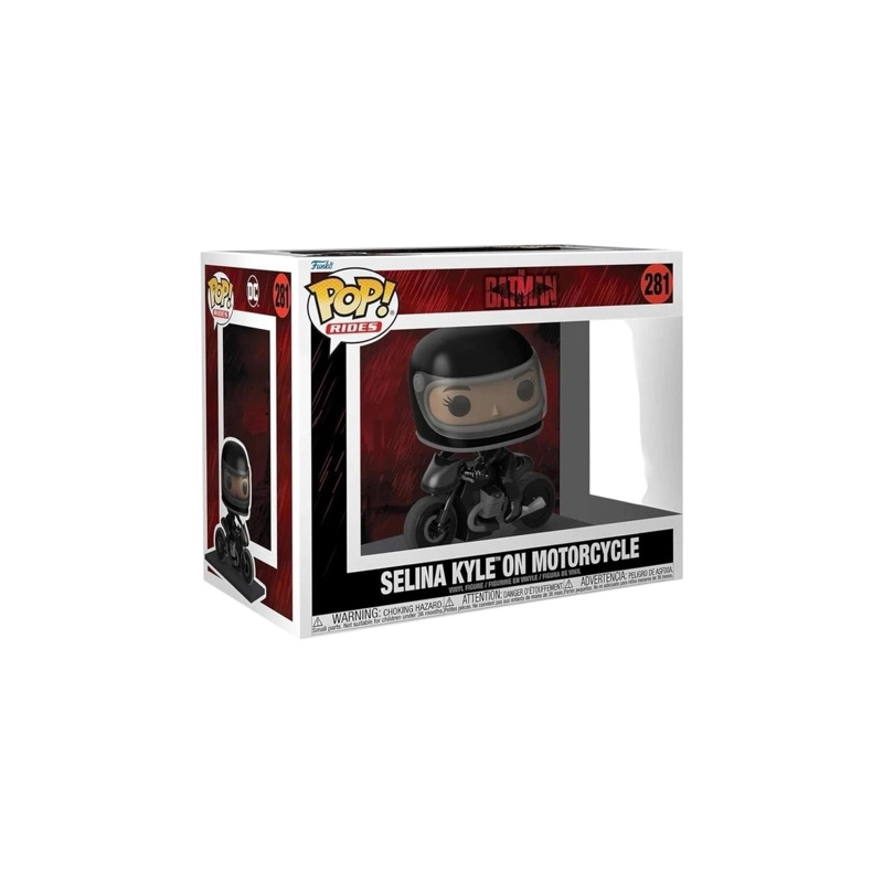 FIGURA COLECCIONABLE FUNKO BLANCO POP BATMAN - SELINA KYLE ON MOTORCYCLE - 2