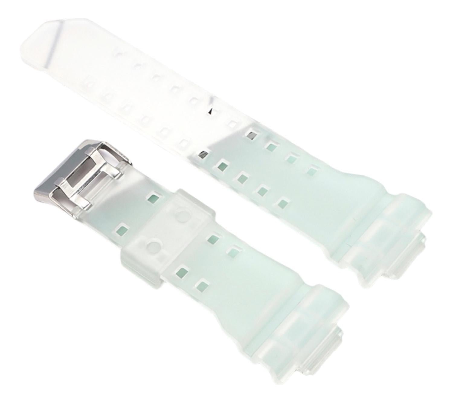 CORREA RELOJ SILICONA H2SJ SILICONA COMPATIBLE CASIO G SHOCK 16MM - 16 SEMITRANSPARENTE BRILLANTE - 1