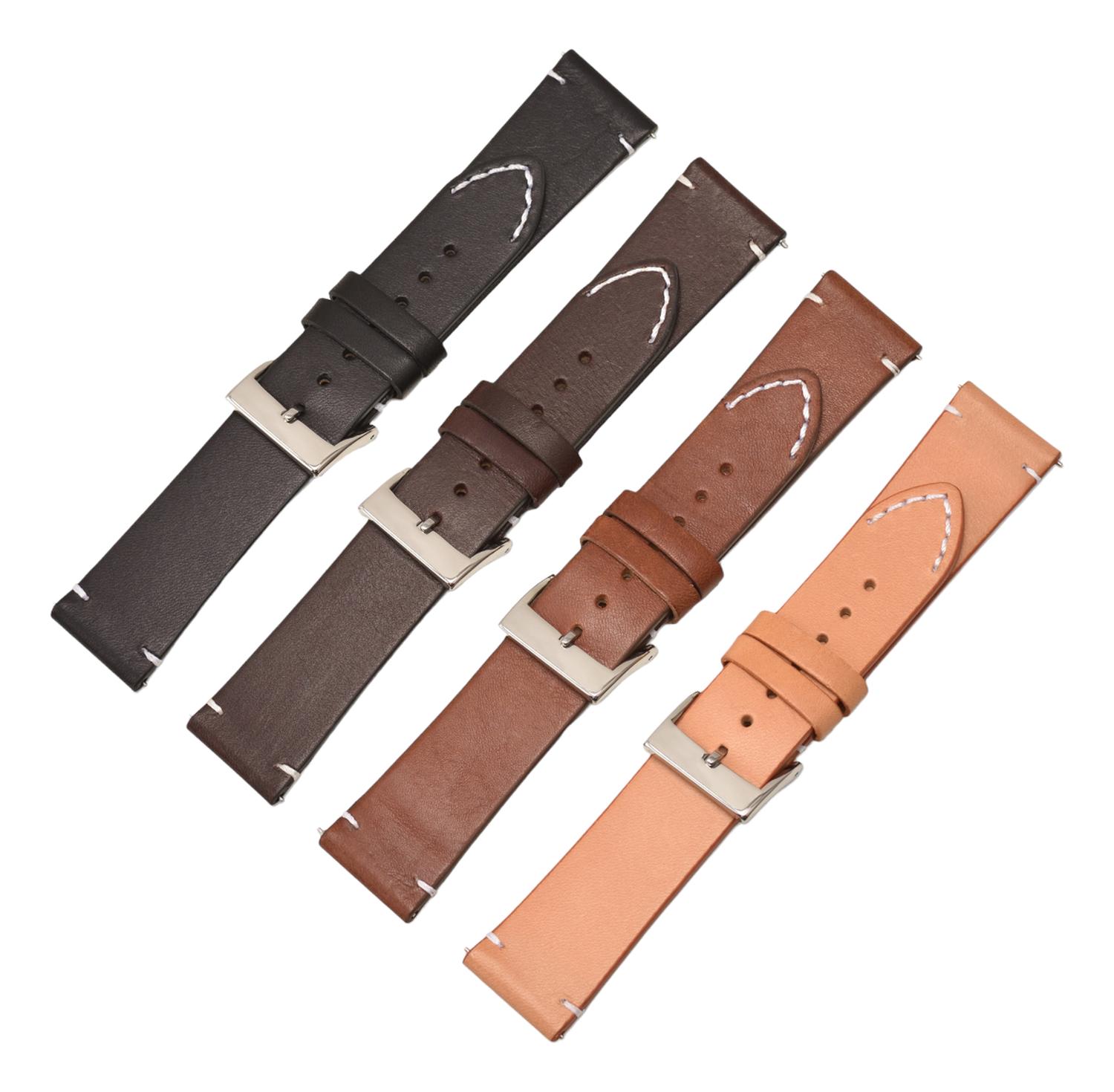 CORREA RELOJ KGYP VARIEDAD COLORES 12MM 14MM 18MM 16MM 20MM 22MM 24MM TAMAÑO 20 CUERO - 4